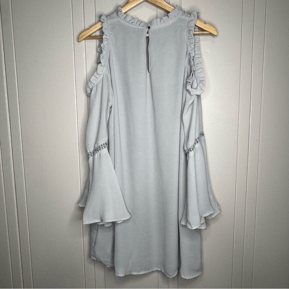 PPLA Light Gray Cold Shoulder Dress - Picture 16 of 16